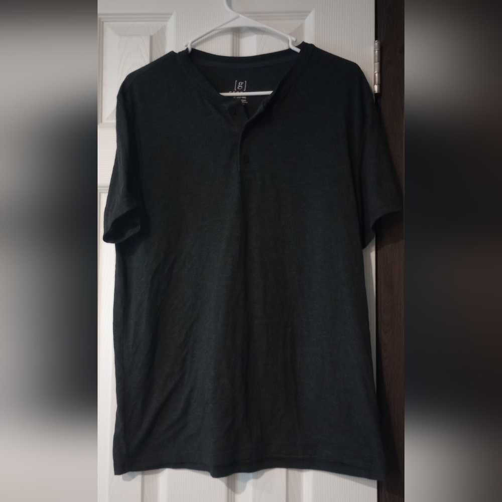 Dark Grey George henley shirt